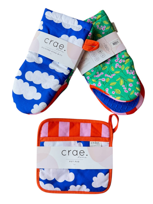 Day and Night: 2 Oven Mitt + 1 Pot Pad Bundle Pack