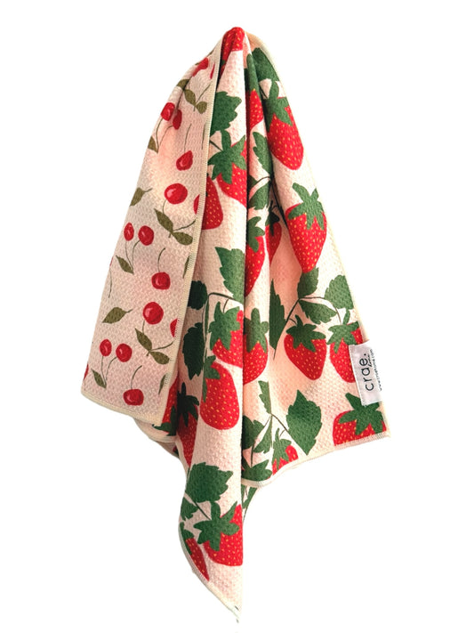 Berries & Cherries: Reversible Hand Towel