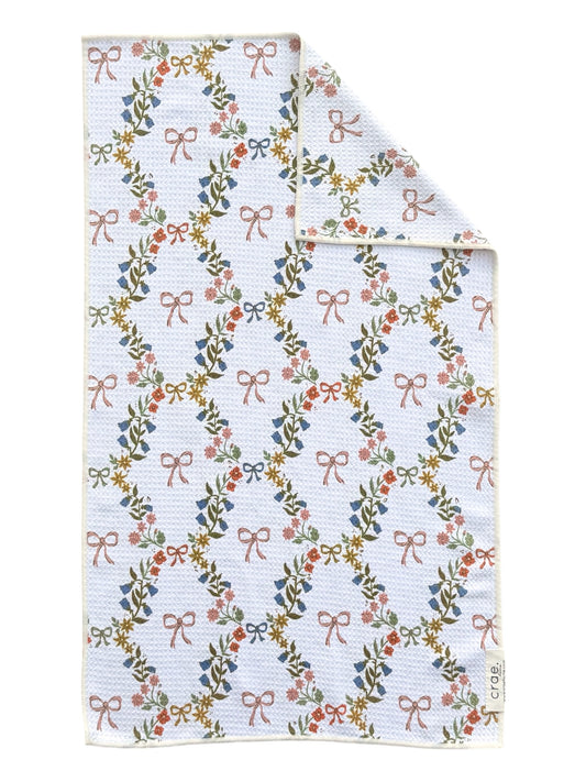 Spring Wreath: Double-Sided Hand Towel