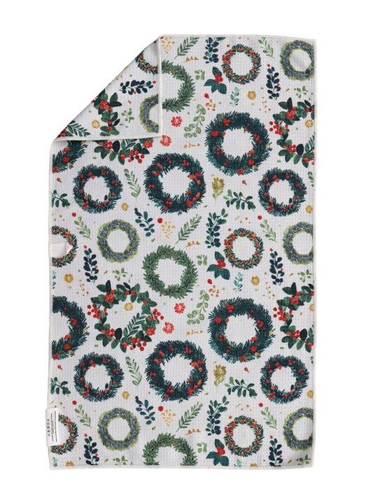 Front Door Greens: Double-Sided Hand Towel