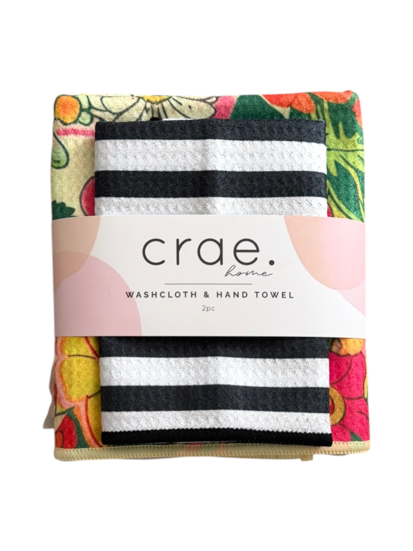 Camellia/Betsy: Double Sided-Hand Towel Washcloth Set