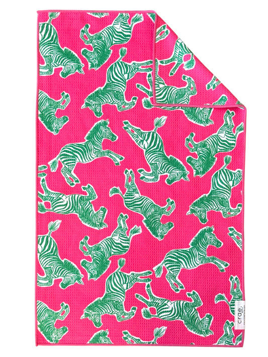 Zebra run: Double-Sided Hand Towel