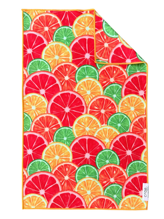 Citrus City: Double-Sided Hand Towel