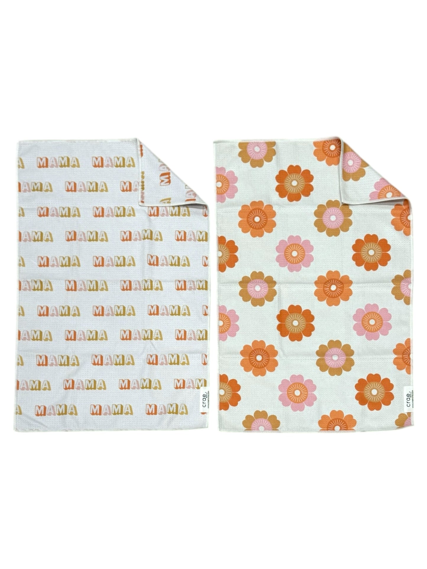 Sincere/I Love You Mama: 2 Double Sided-Hand Towels