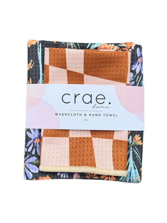 Dandy/Dune: Double Sided-Hand Towel Washcloth Set