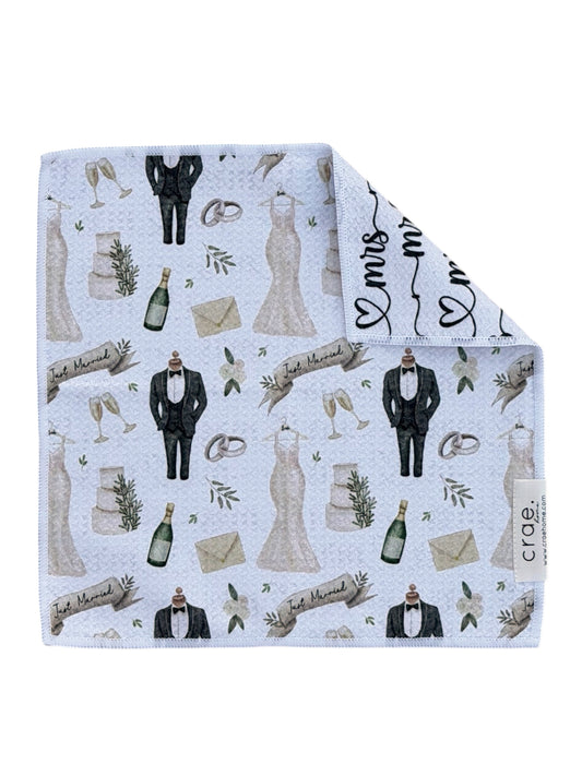 Mr. and Mrs.: Reversible Washcloth