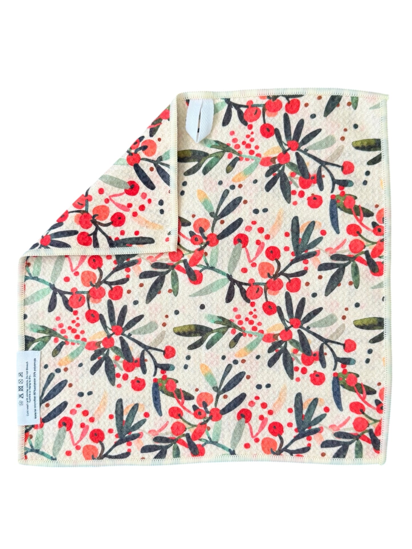 Kiss Me Under The Mistletoe: Double-Sided Washcloth