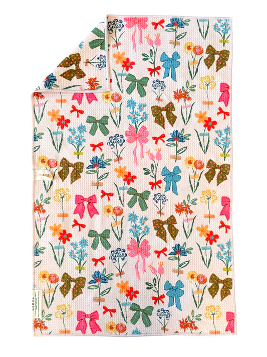 Rows Of Bows: Double-Sided Hand Towel