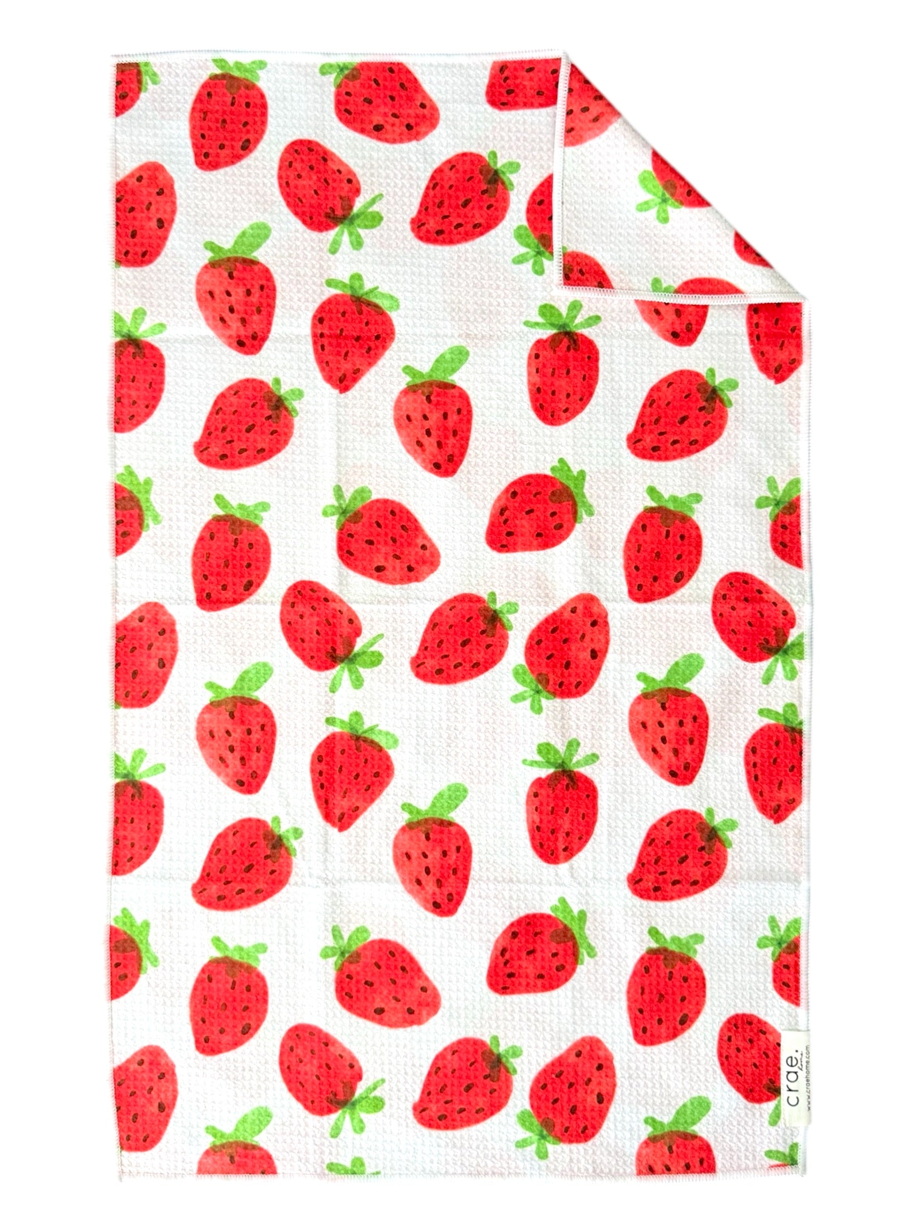Strawberry Days: Double-Sided Hand Towel – crae.
