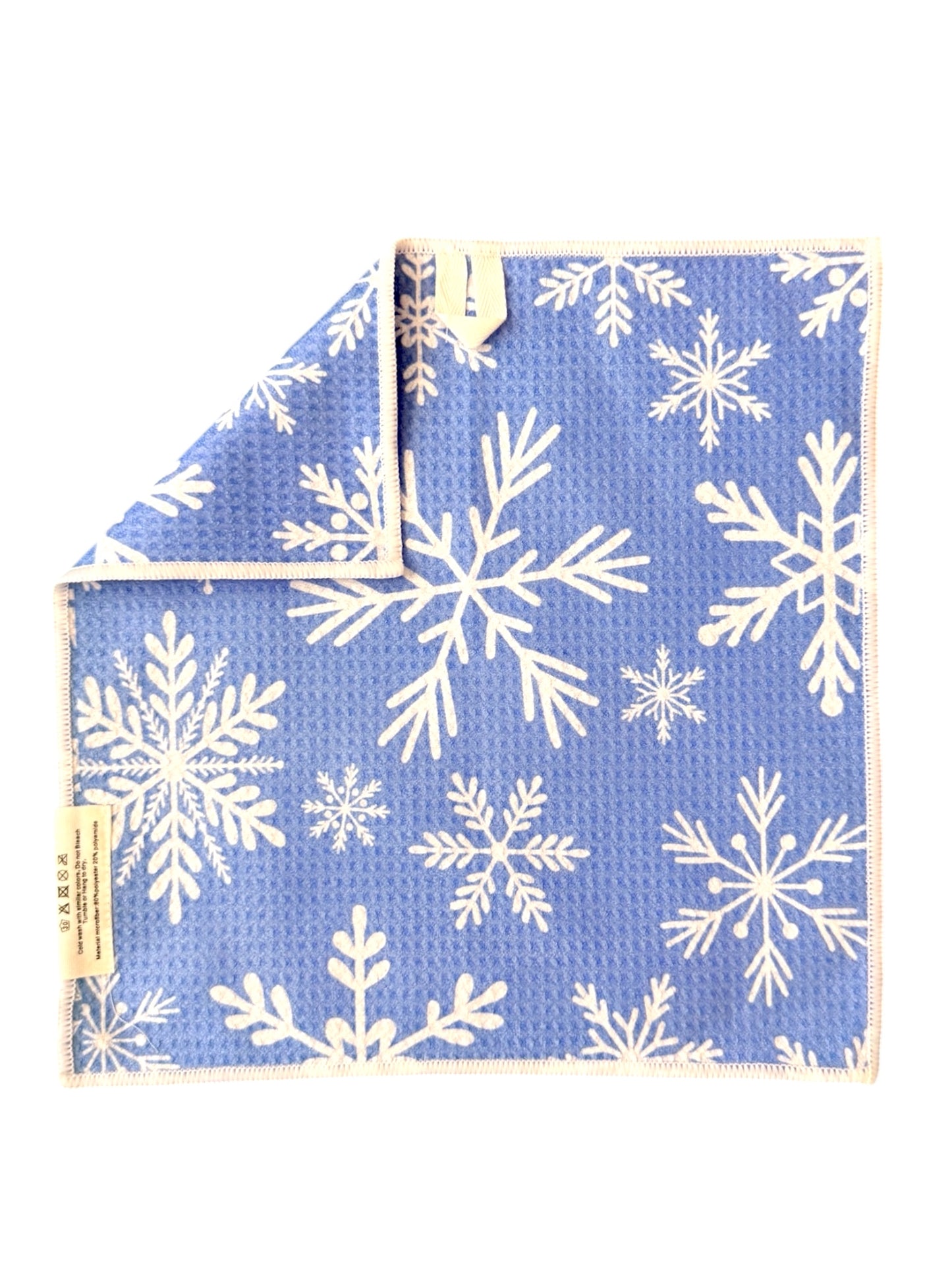 Snowfall: Double-Sided Washcloth