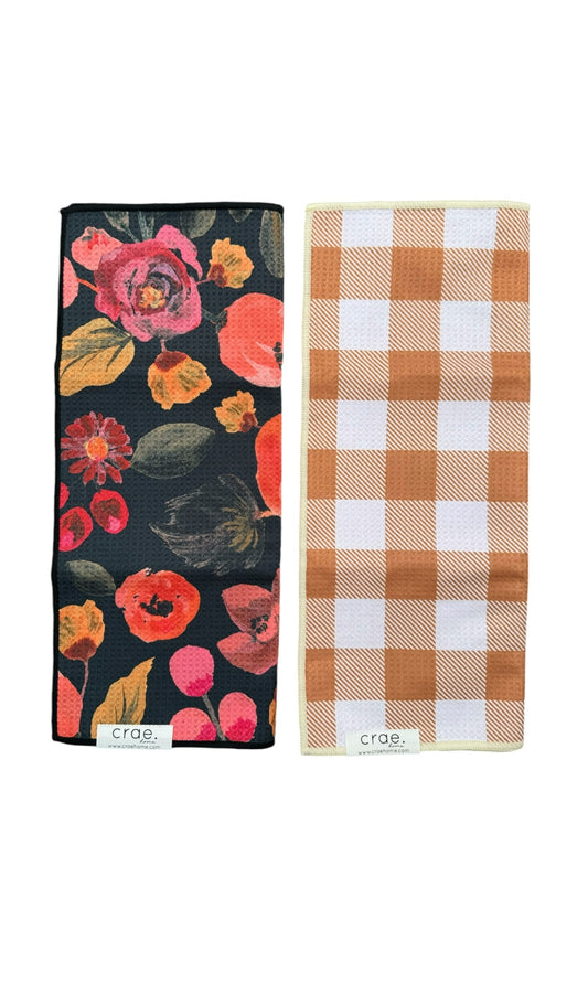Sue/Sienna: 2 Double Sided-Hand Towels