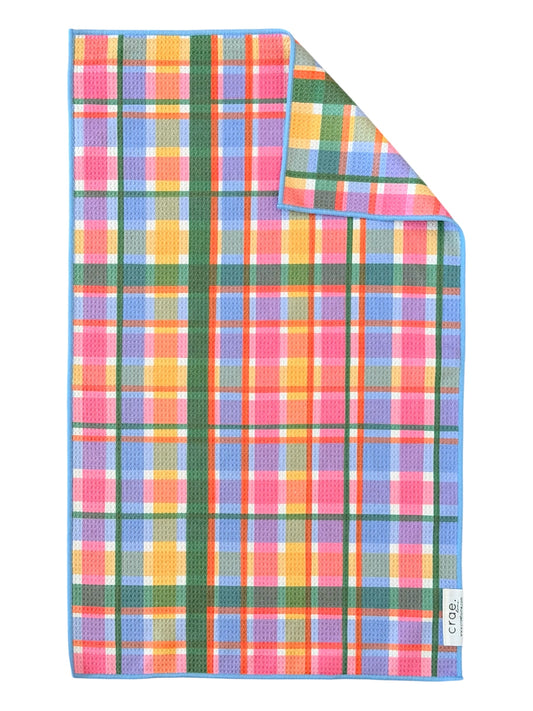 Joyful Grid: Double-Sided Hand Towel