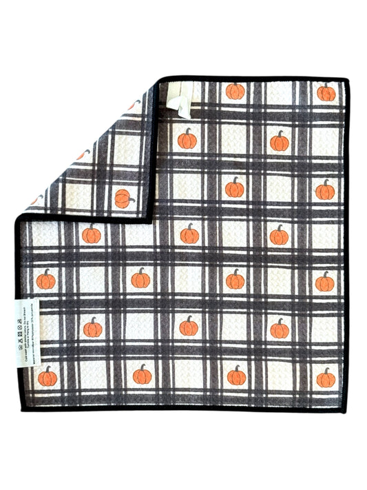 Grid of Gourds: Double-Sided Washcloth