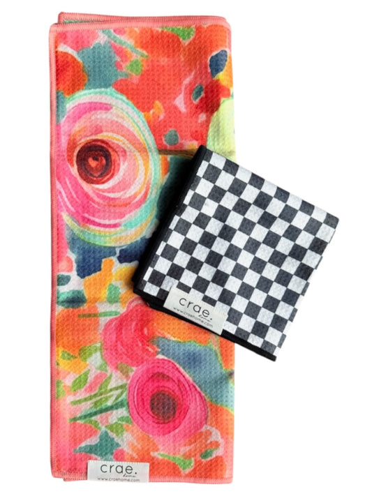 Fonnie/Pia: Double Sided-Hand Towel Washcloth Set