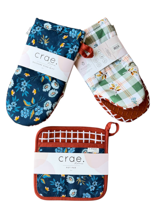 Kristine: 2 Oven Mitt + 1 Pot Pad Bundle Pack