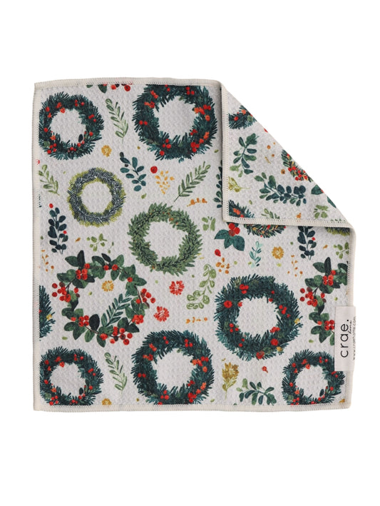 Front Door Greens: Double-Sided Washcloth