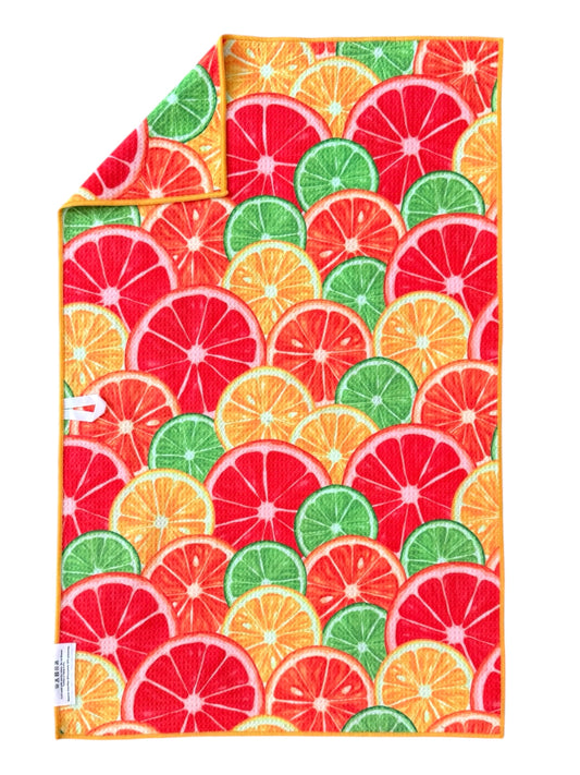 Citrus City: Double-Sided Hand Towel