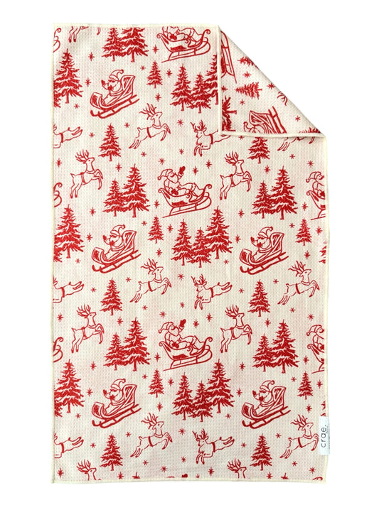 Sleigh The Night: Double-Sided Hand Towel