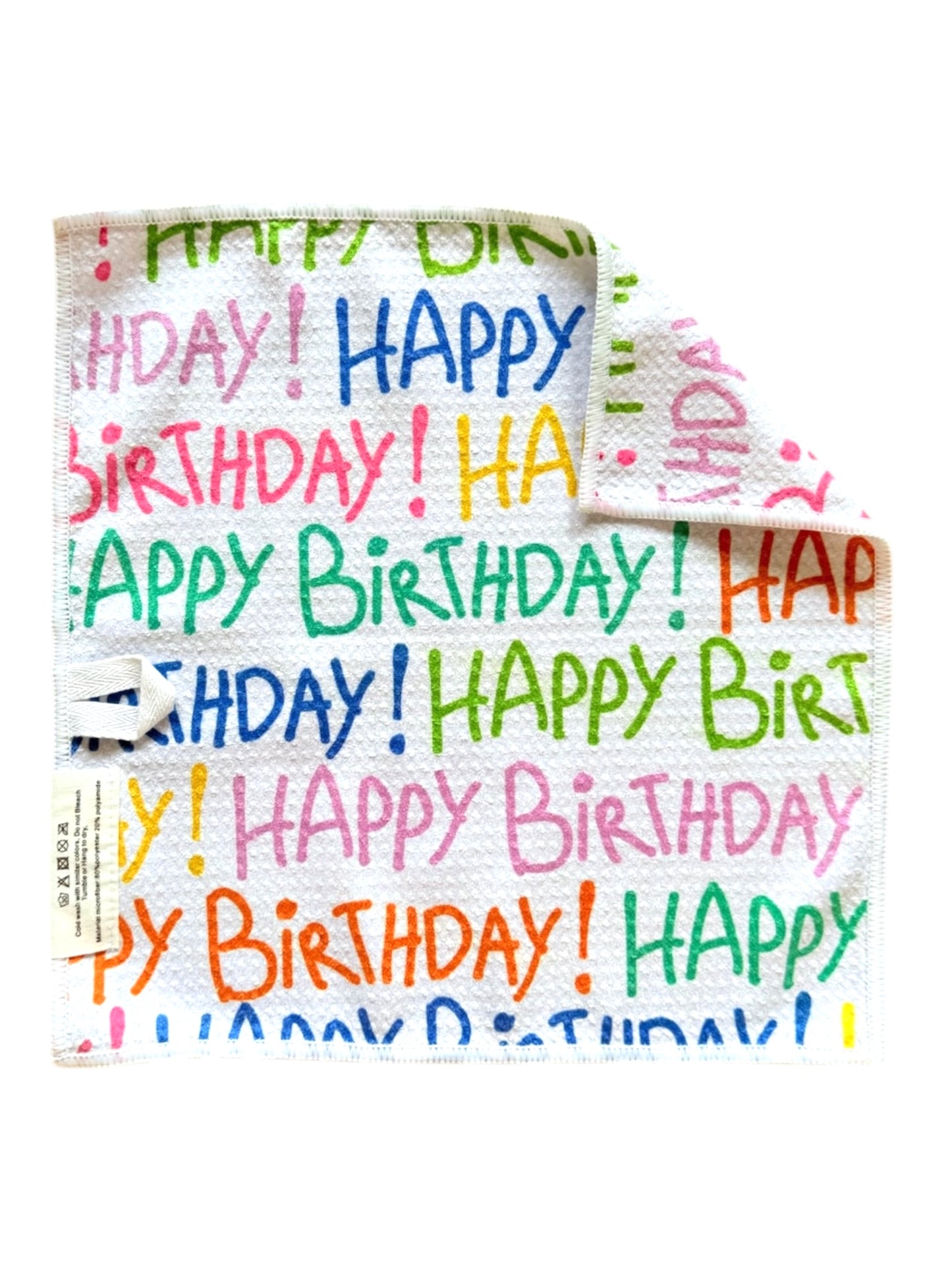 Happy Birthday: Double-Sided Washcloth