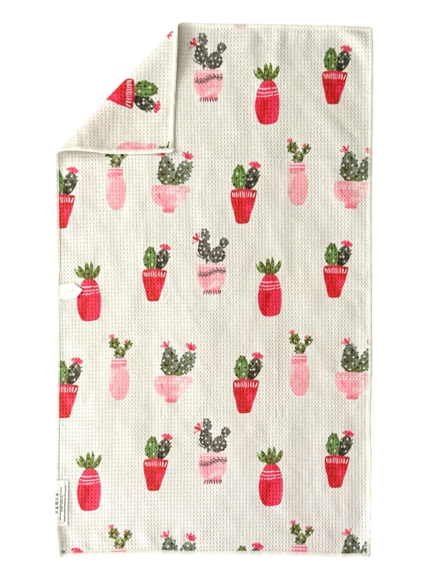 Pots Of Prickles: Double-Sided Hand Towel