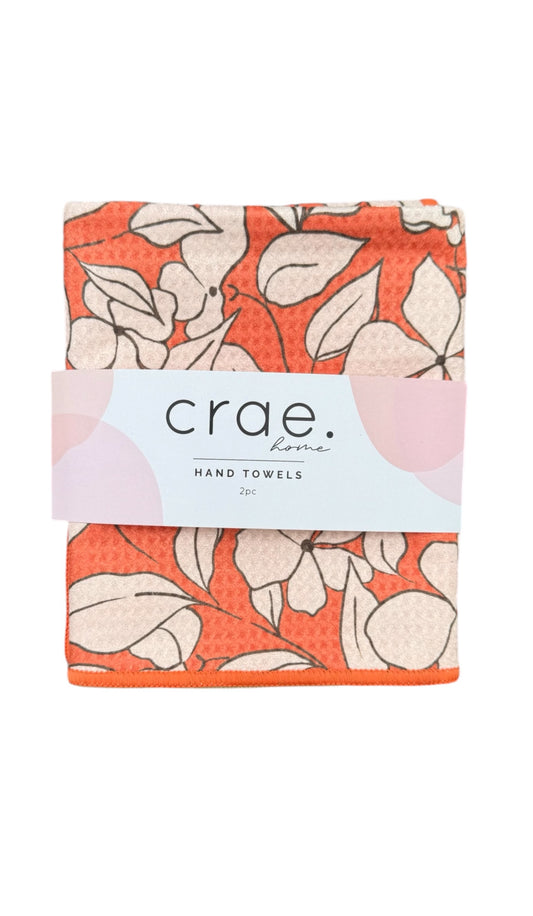 Eleanor/Flutter By: 2 Double Sided-Hand Towels