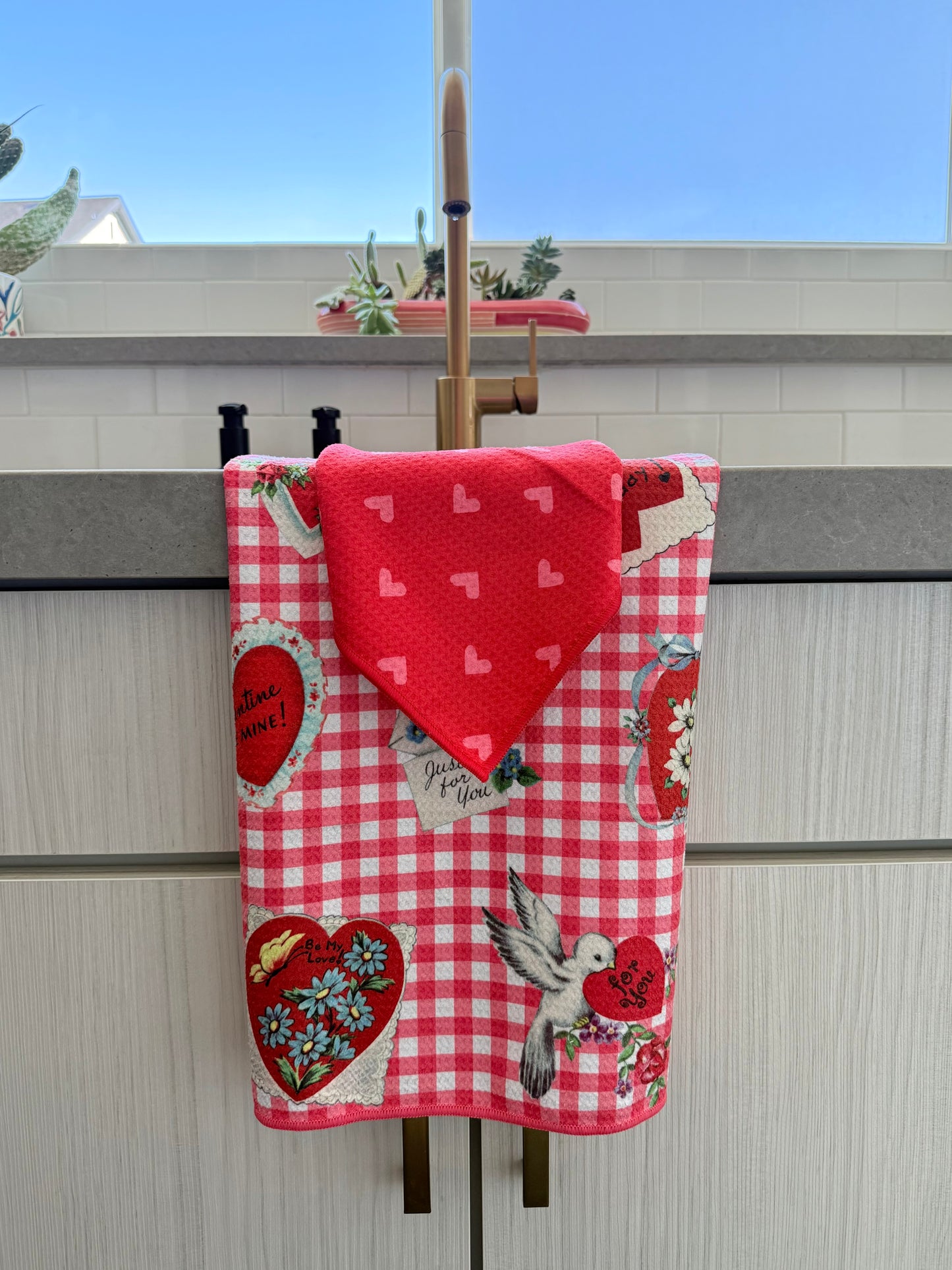 Love Notes/Hearts Hand Towel Washcloth Set