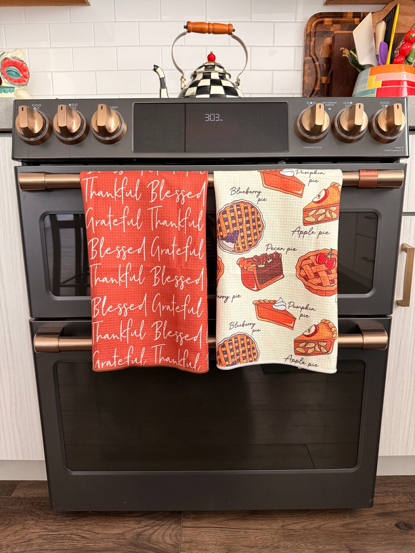 Grateful, Thankful, Blessed: Double-Sided Hand Towel