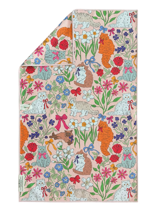 Paws & Petals: Double-Sided Hand Towel