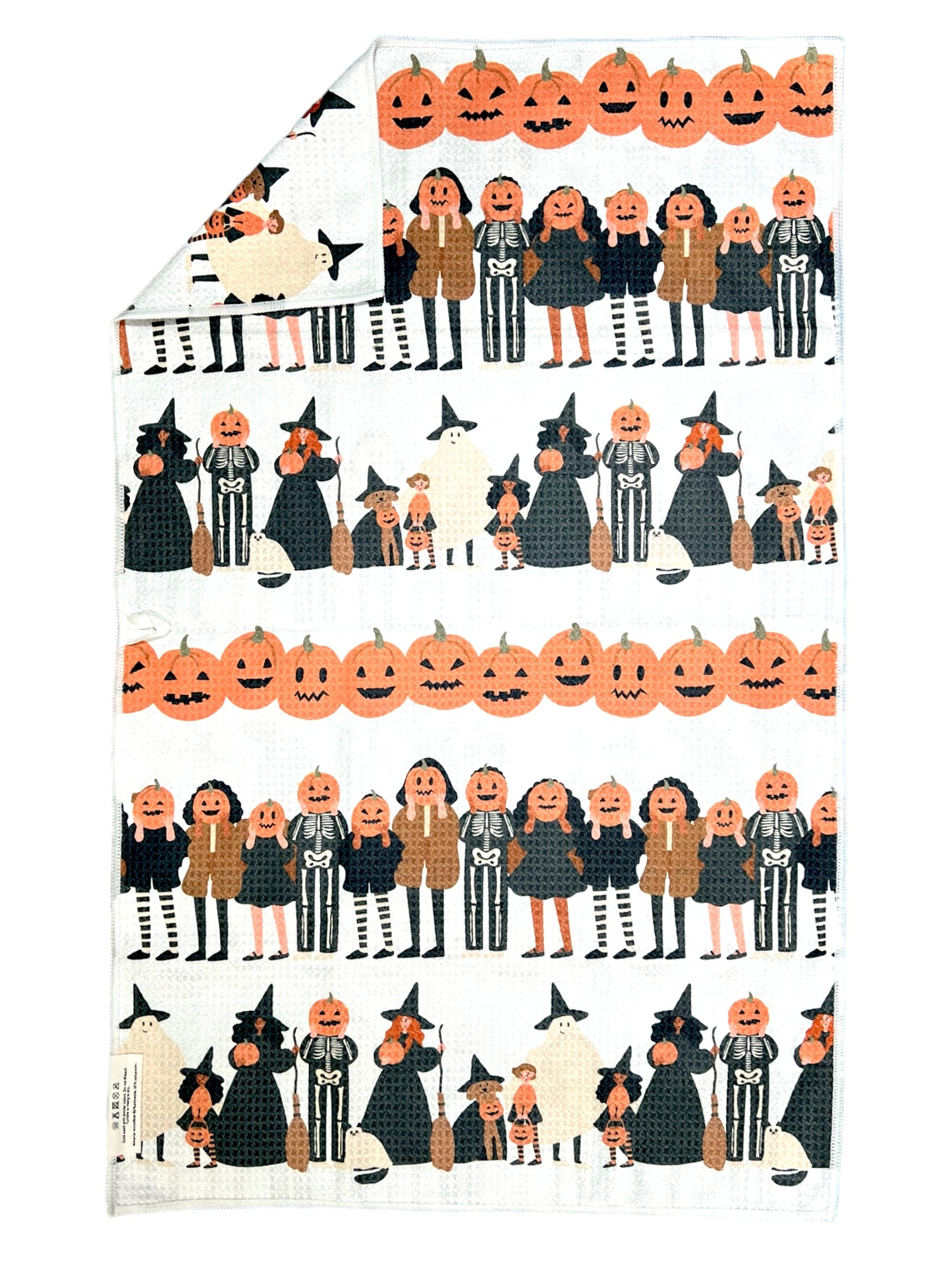 Pumpkin Masquerade: Double-Sided Hand Towel