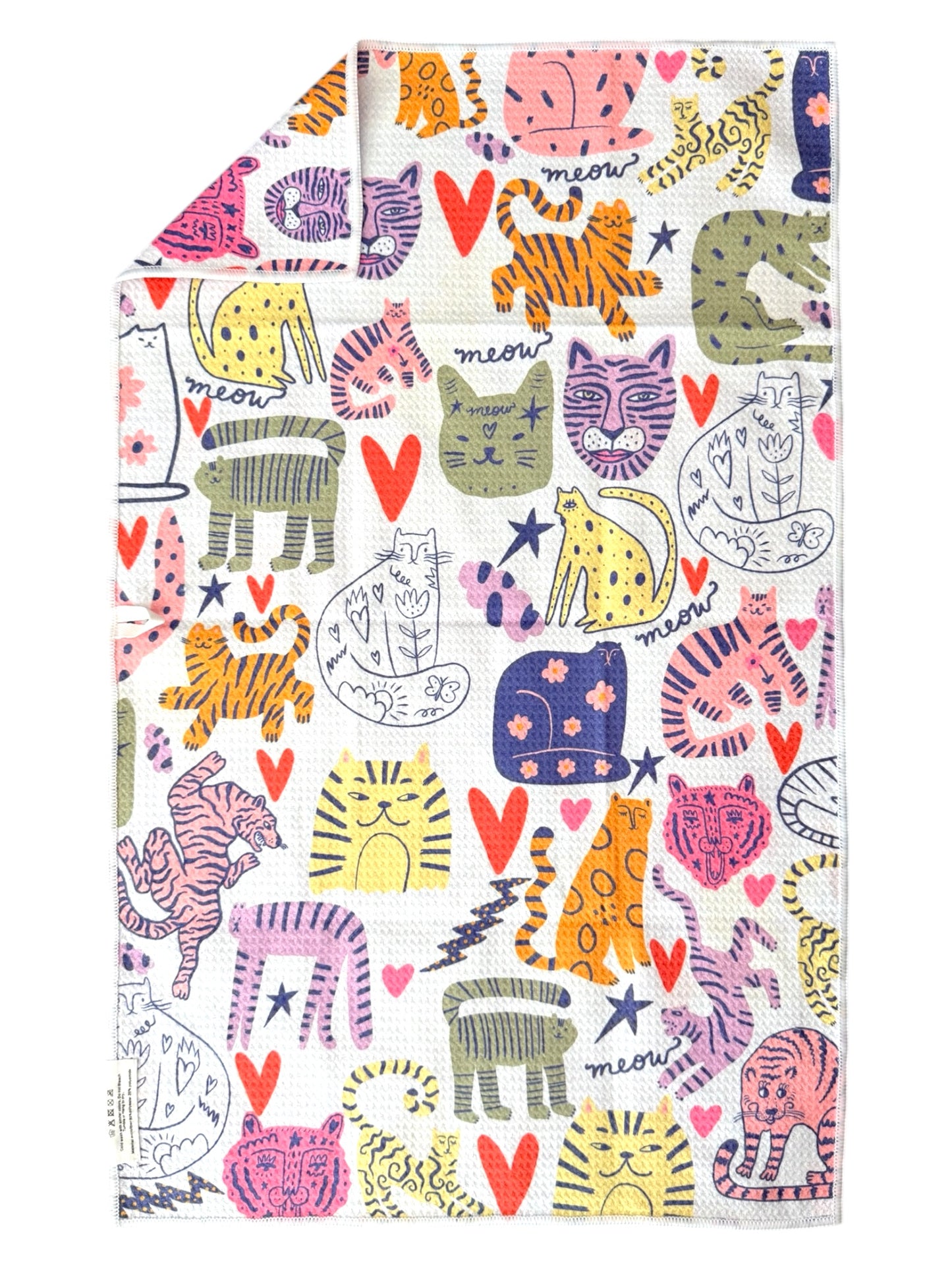 Purrrrfect: Double-Sided Hand Towel