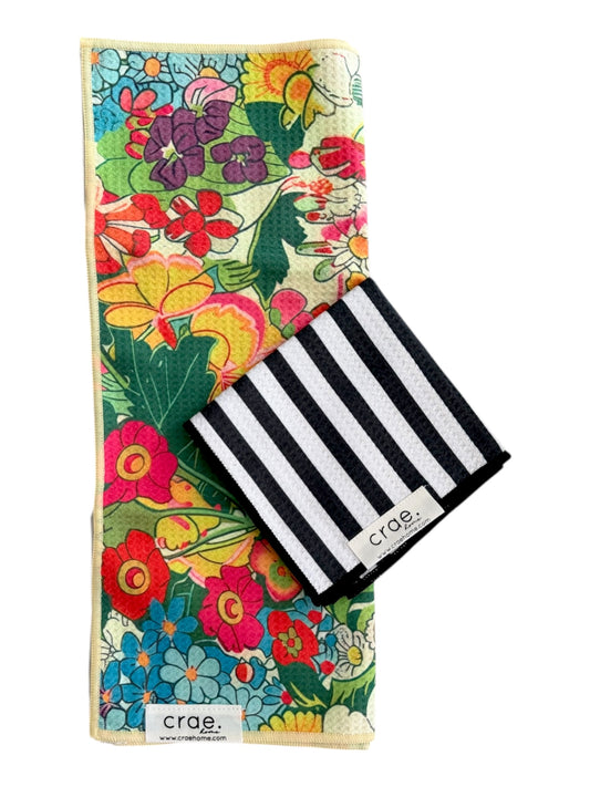 Camellia/Betsy: Double Sided-Hand Towel Washcloth Set