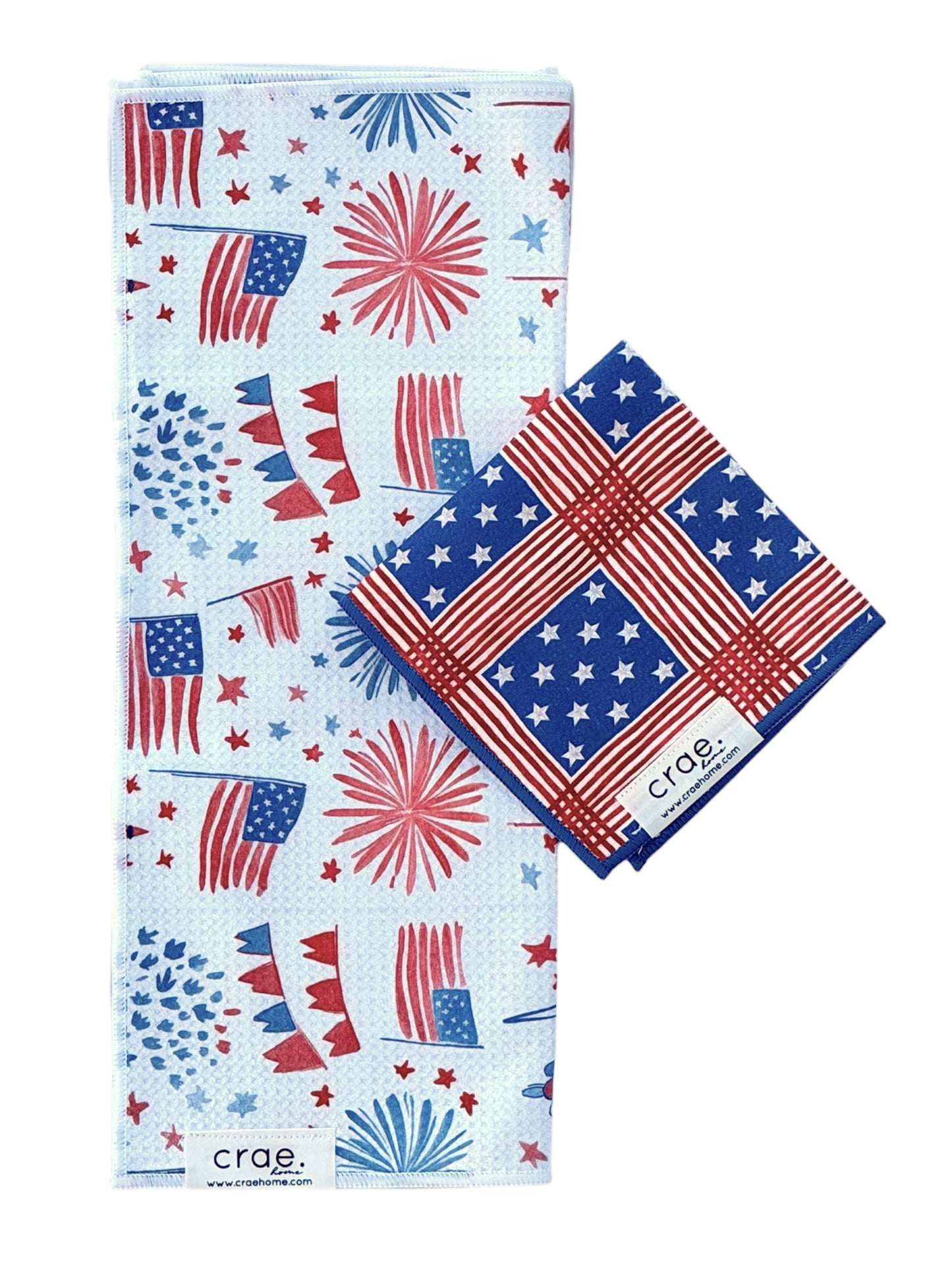 Main Street Parade/Hometown Memories: Double Sided-Hand Towel Washcloth Set