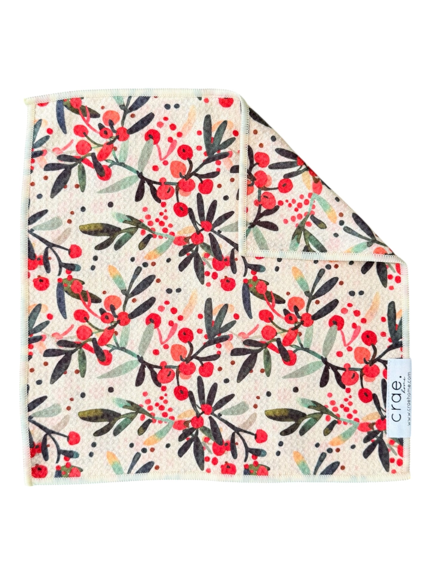 Kiss Me Under The Mistletoe: Double-Sided Washcloth