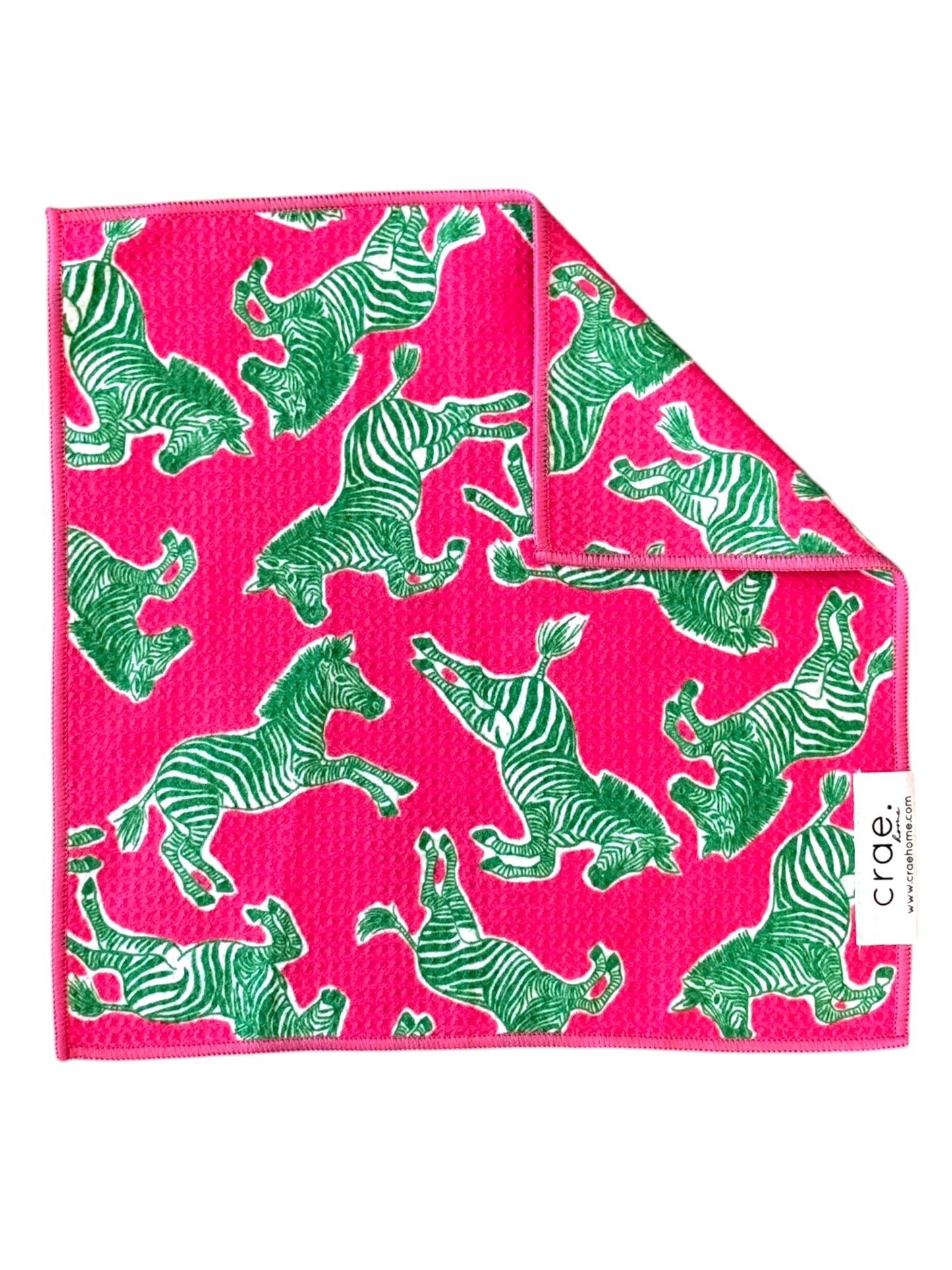 Zebra Run: Double-Sided Washcloth