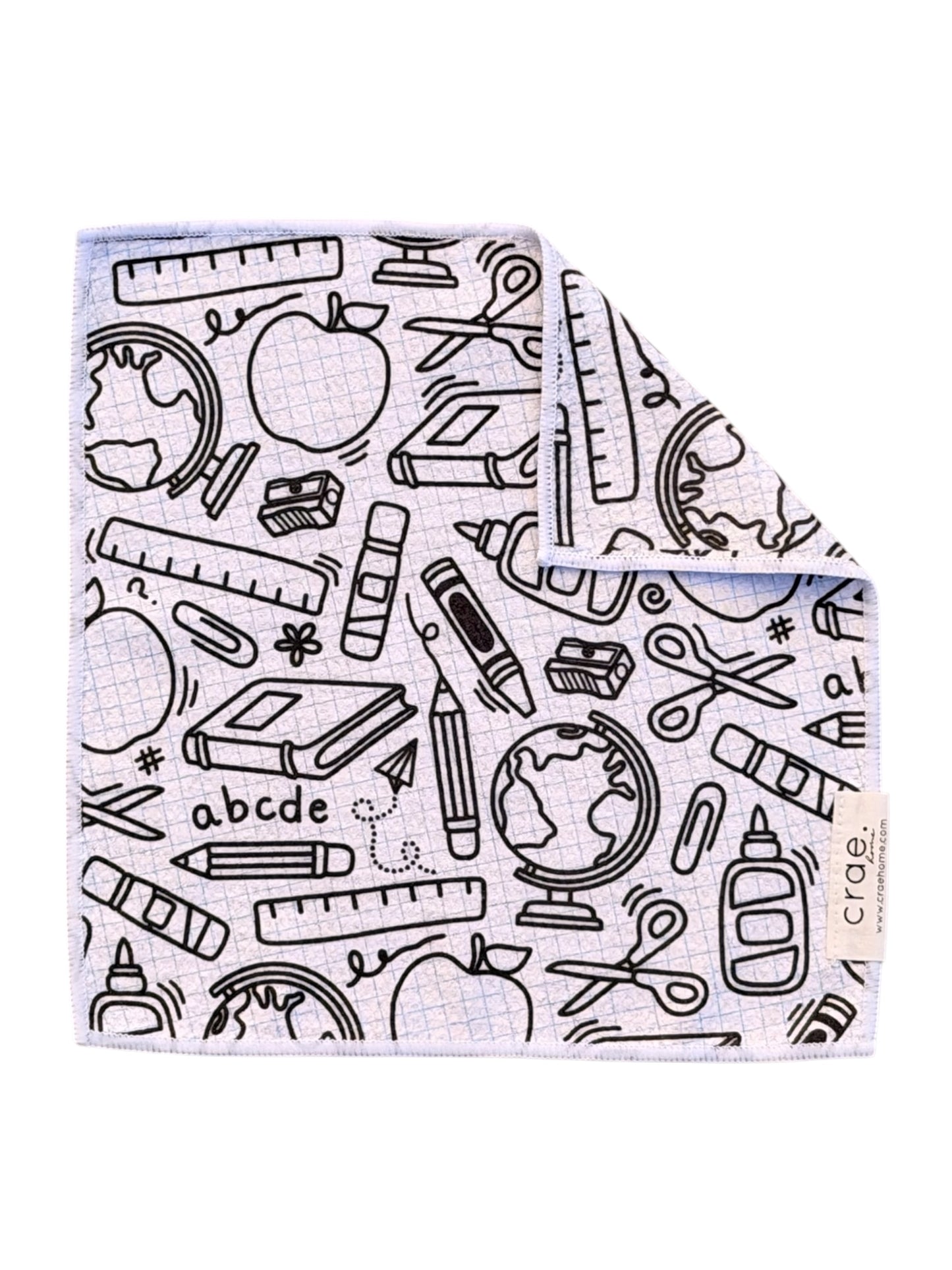 School Daze: Double-Sided Washcloth