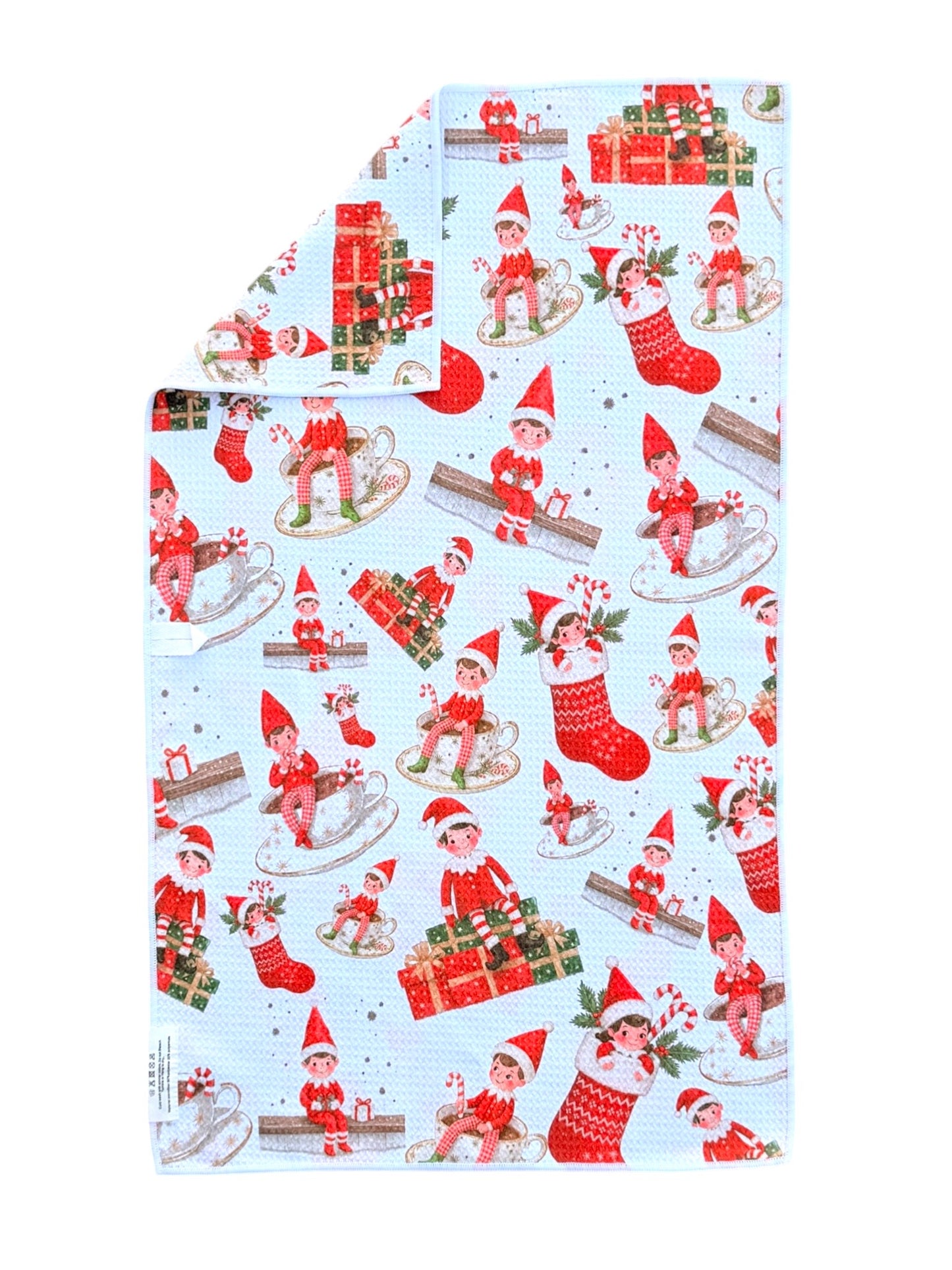 A Little Elf Mischief: Double-Sided Hand Towel