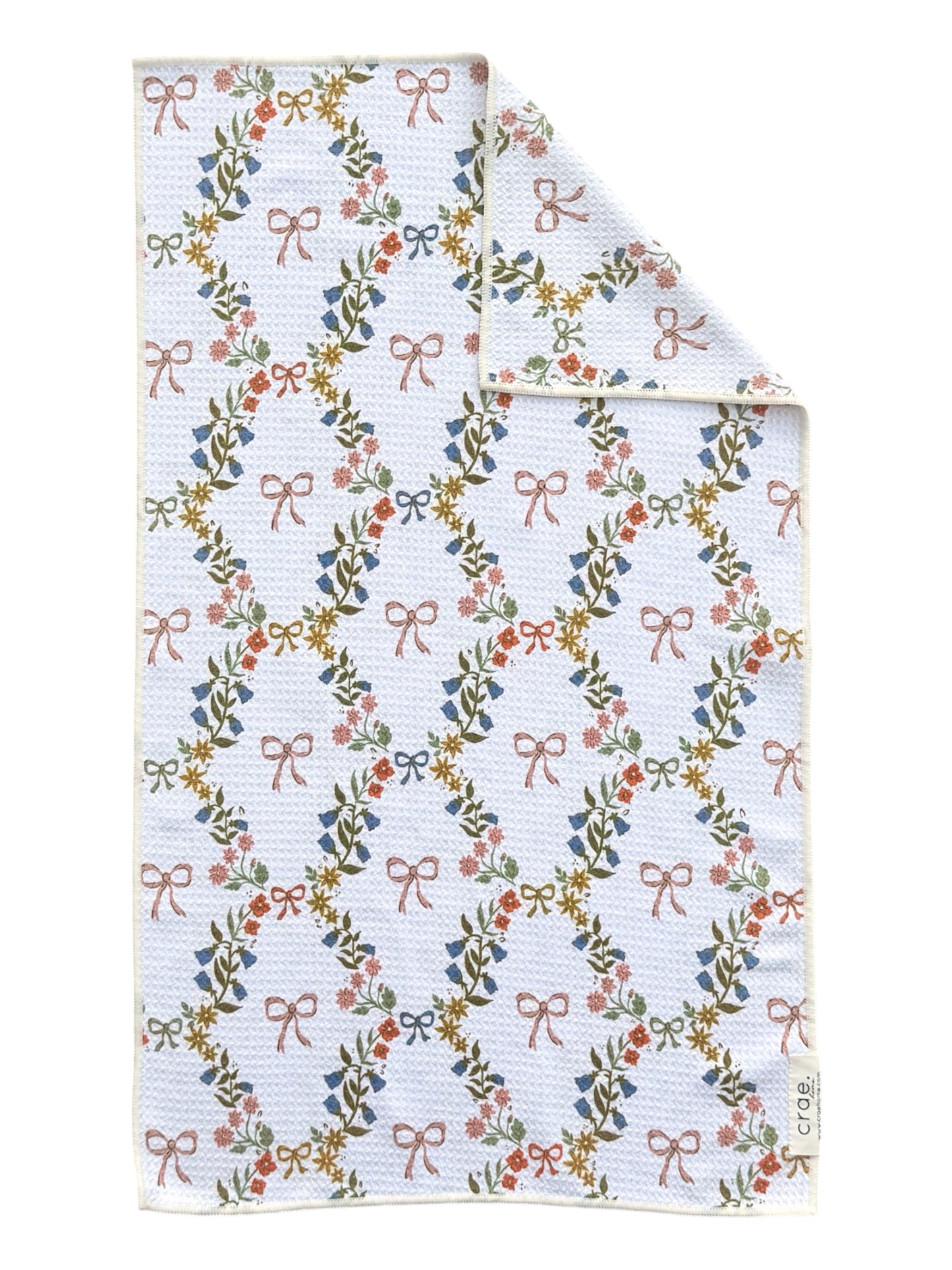 Spring Wreath: Double-Sided Hand Towel