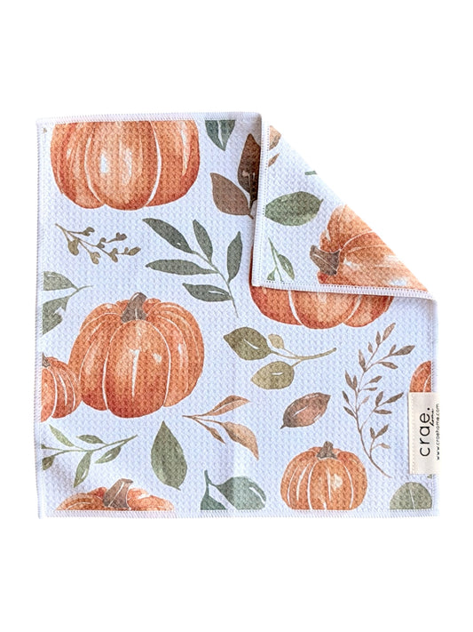 Pumpkin Patch: Double-Sided Washcloth