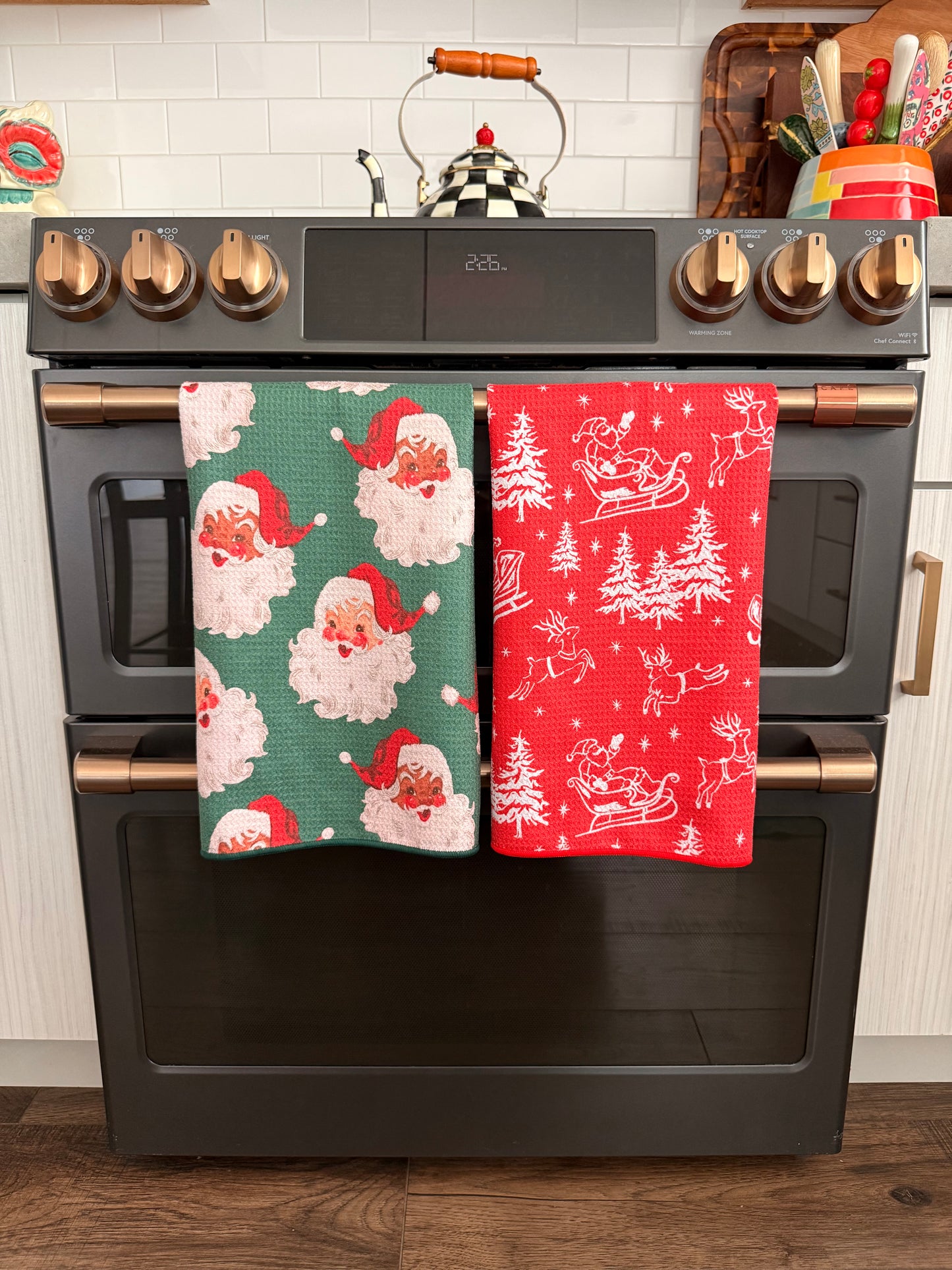 Dashing Through the Snow: Double-Sided Hand Towel