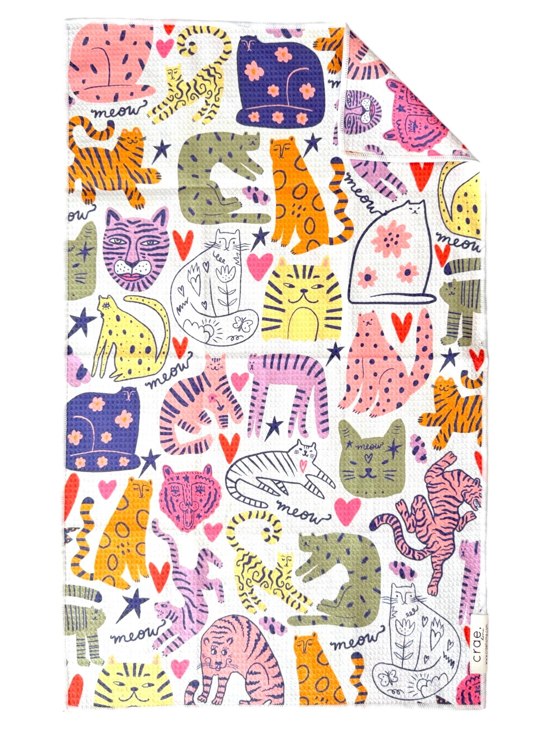 Purrrrfect: Double-Sided Hand Towel