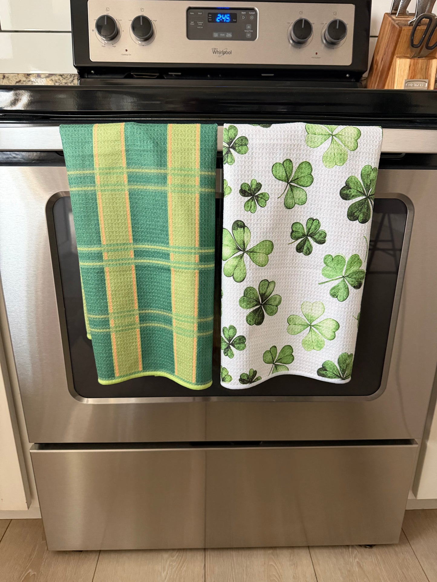 Shamrock Shuffle: Double-Sided Hand Towel