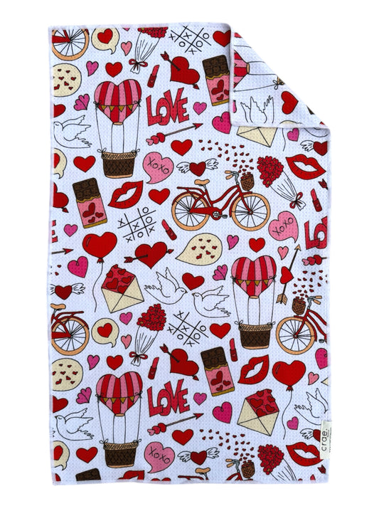 Smitten: Double-Sided Hand Towel