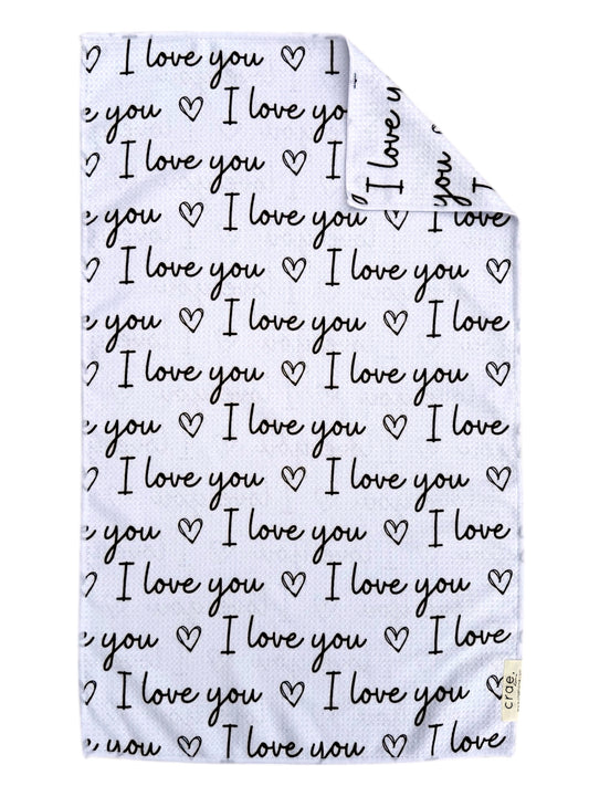 i love you: Double-Sided Hand Towel