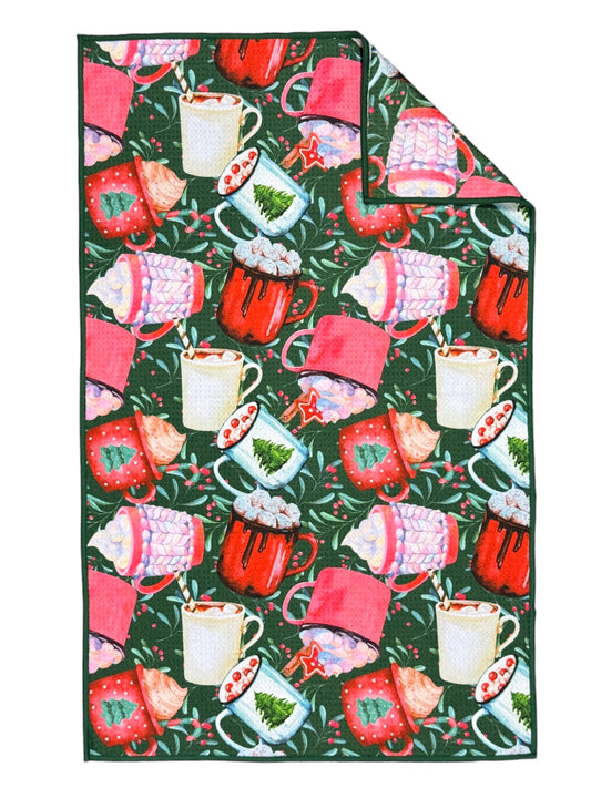 Hot Cup Of Cocoa: Double-Sided Hand Towel