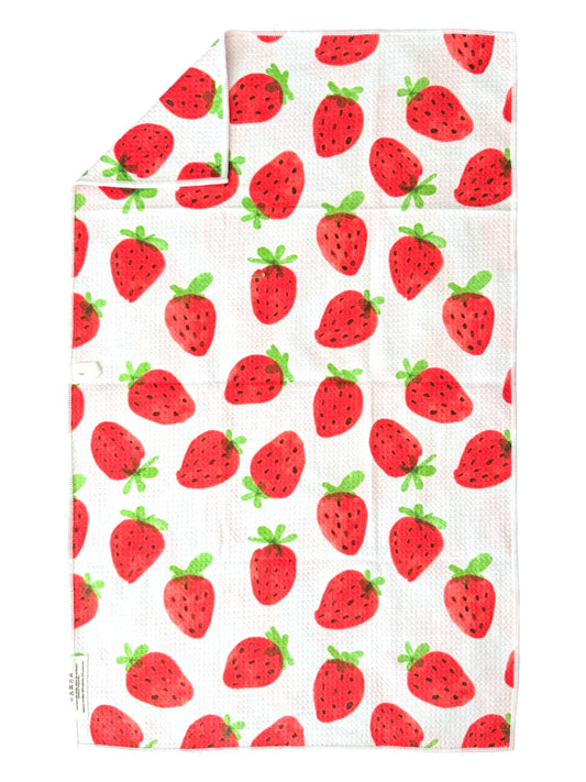 Strawberry Days: Double-Sided Hand Towel