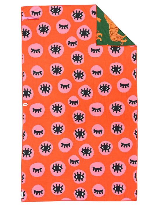 Eye Of The Tiger Pool Towel: Reversible