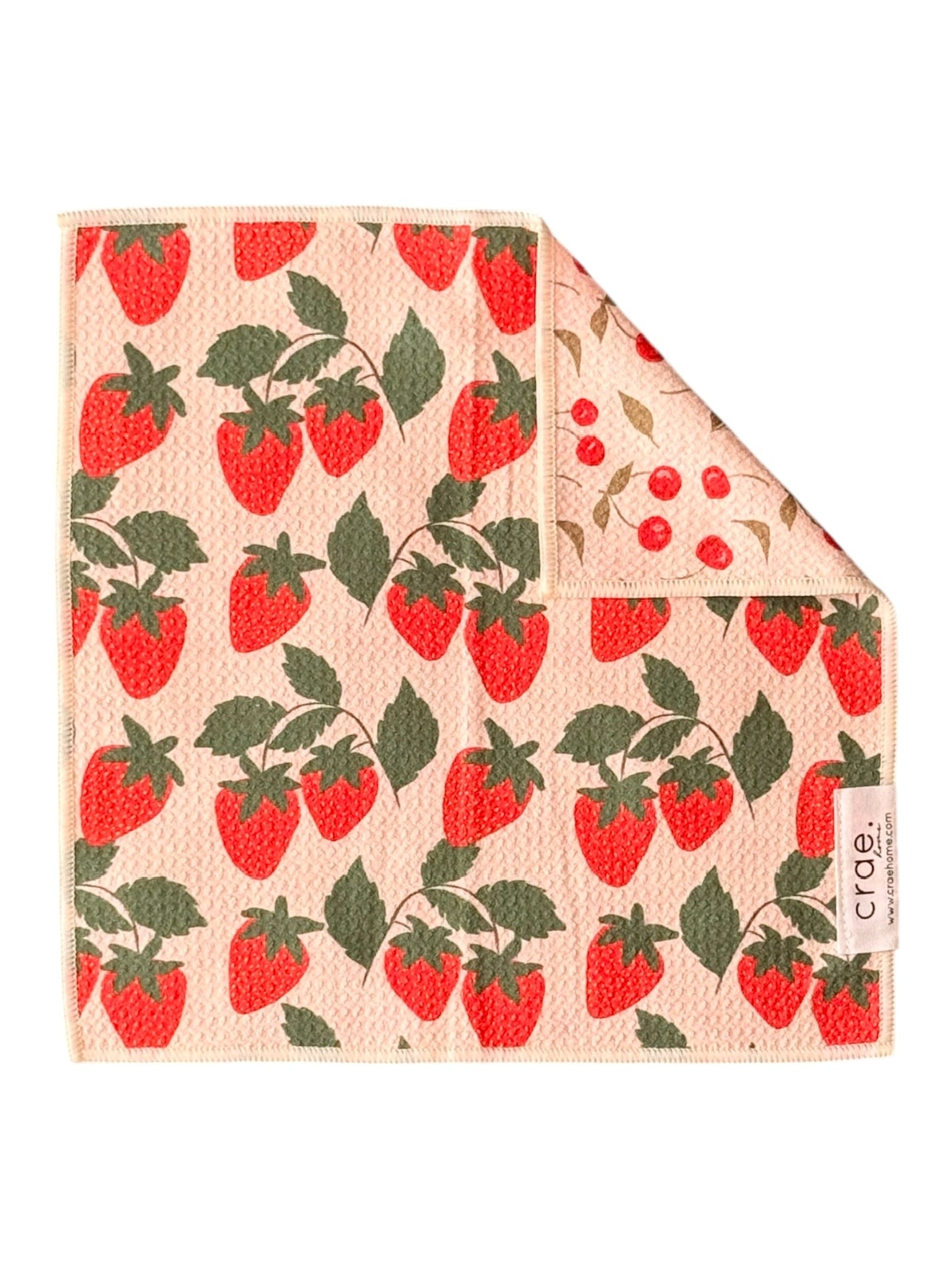 Berries & Cherries: Reversible Washcloth