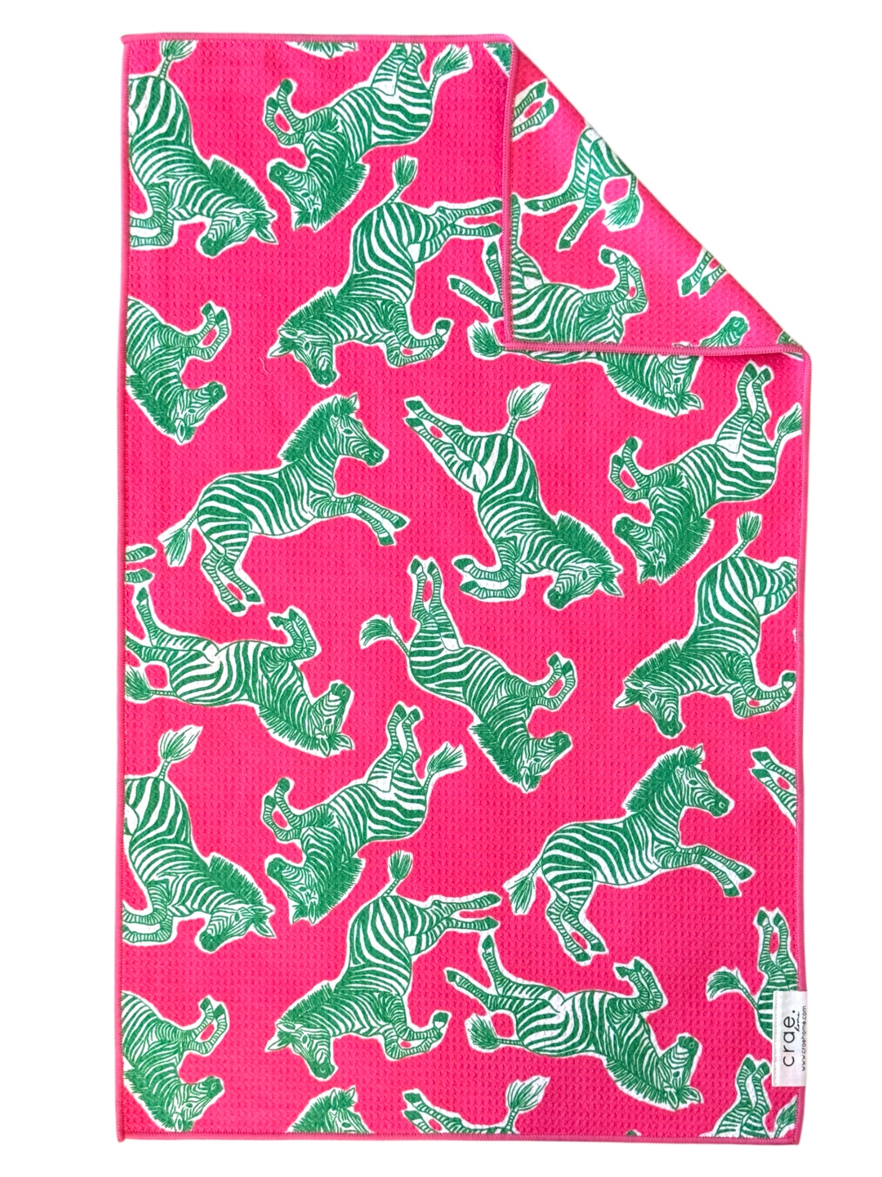 Zebra run: Double-Sided Hand Towel
