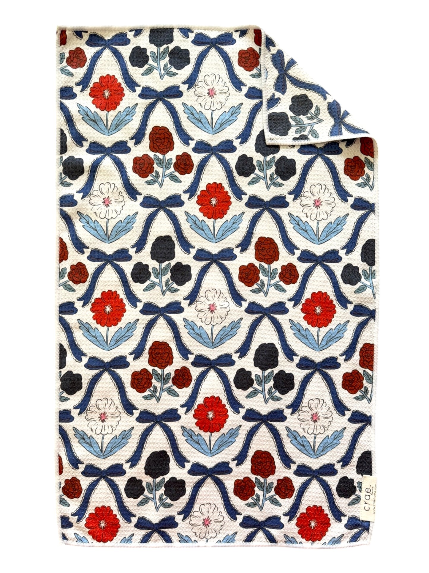 Bluebell Bows: Double-Sided Hand Towel