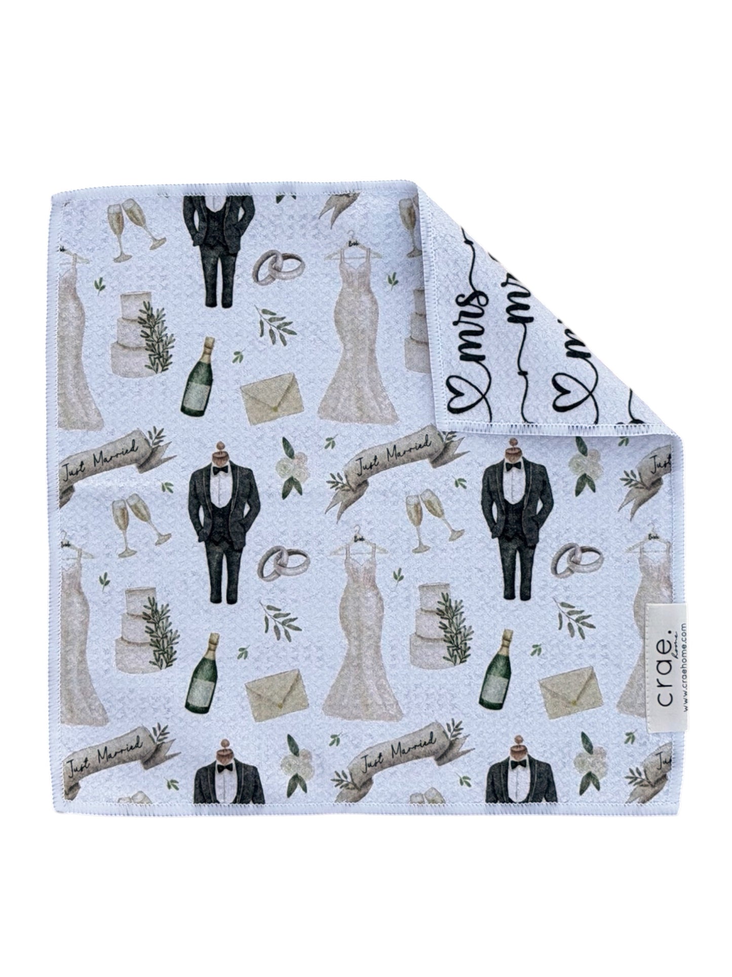 Mr. and Mrs.: Reversible Washcloth